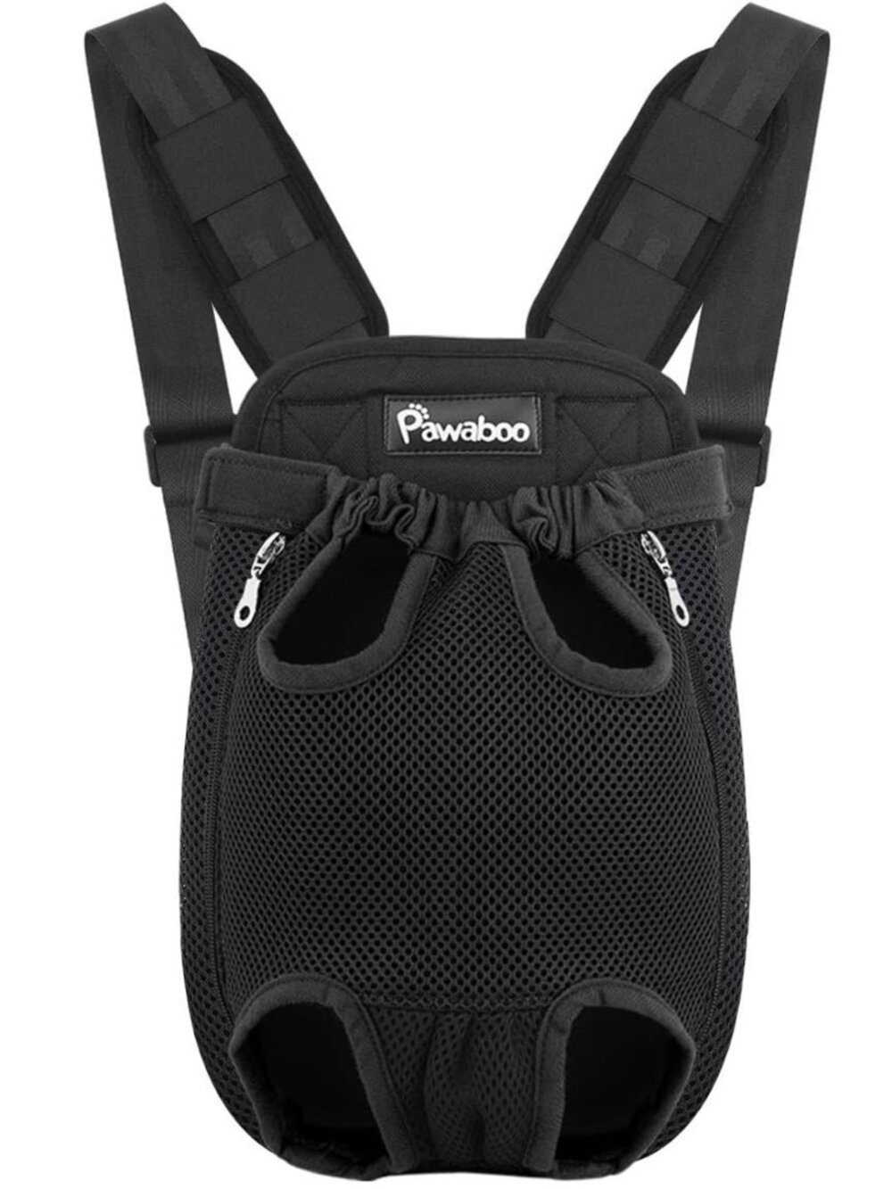Pawaboo Pet Carrier Backpack Front Dog Cat Carrier Black Size S (2.5-5 lbs)